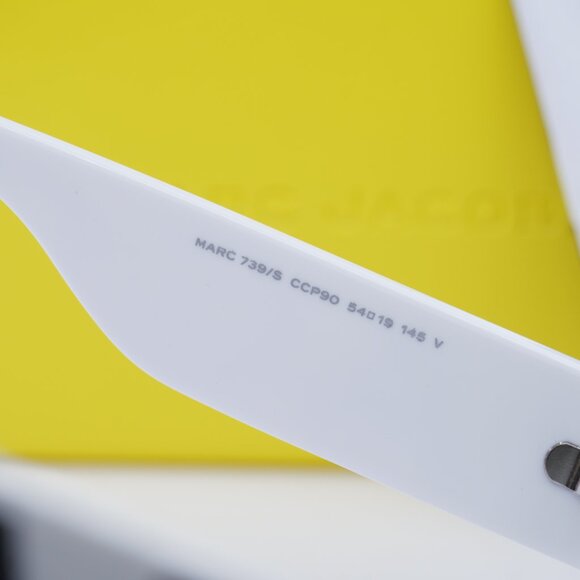 Marc Jacobs MARC 739/S 0CCP 90 Square Sunglasses - White\Dark Grey Gradient - Picture 7 of 10